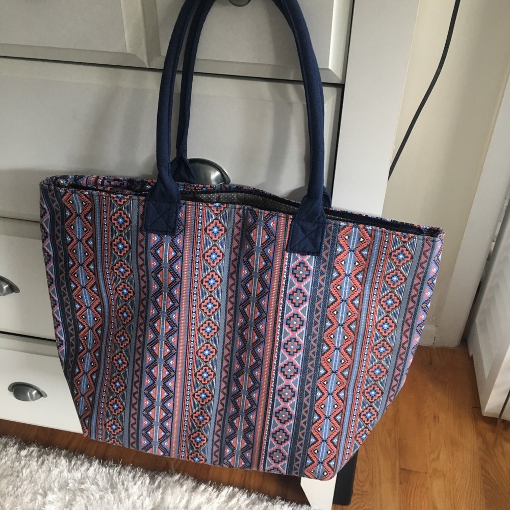 Large Aztec weekender tote